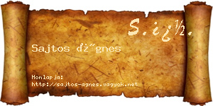 Sajtos Ágnes névjegykártya